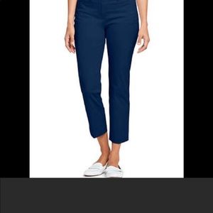 NWT Lands End Navy Chino Capri